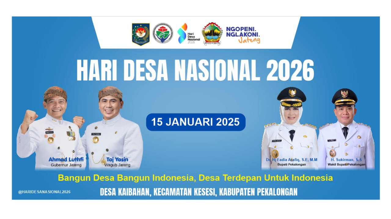 Pemerintah menetapkan tanggal 15 Januari sebagai Hari Desa Nasional melalui Keputusan Presiden (Keppres) Nomor 23 Tahun 2024 tentang Hari Desa.